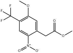 Methyl 2-[5-methoxy-2-nitro-4-(trifluoromethyl)-phenyl]acetate 구조식 이미지