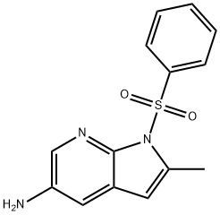 1H-Pyrrolo[2,3-b]pyridin-5-aMine, 2-Methyl-1-(phenylsulfonyl)- Structure