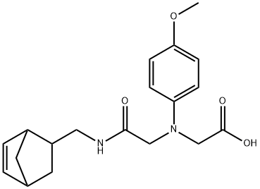 [{2-[(bicyclo[2.2.1]hept-5-en-2-ylmethyl)amino]-2-oxoethyl}(4-methoxyphenyl)amino]acetic acid 구조식 이미지