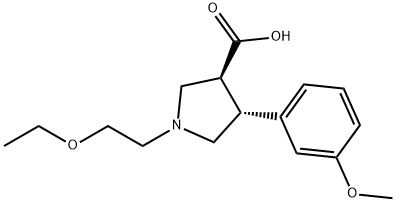 (3S,4R)-1-(2-ethoxyethyl)-4-(3-methoxyphenyl)pyrrolidine-3-carboxylic acid Structure
