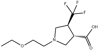 (3S,4S)-1-(2-ethoxyethyl)-4-(trifluoromethyl)pyrrolidine-3-carboxylic acid(SALTDATA: FREE) Structure