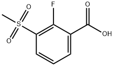 2-플루오로-3-(메틸설포닐)벤조산 구조식 이미지