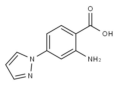 2-Amino-4-(1H-pyrazol-1-yl)benzoic Acid 구조식 이미지