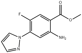 Methyl 2-AMino-5-fluoro-4-(1-pyrazolyl)benzoate 구조식 이미지