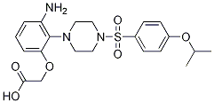 2-[3-aMino-2-[4-[[4-(isopropyloxy)phenyl]sulfonyl]piperazin-1-yl]phenoxy]acetic acid Structure