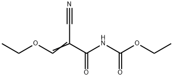 에틸N-(2-시아노-3-에톡시아크릴로일)카르바메이트 구조식 이미지