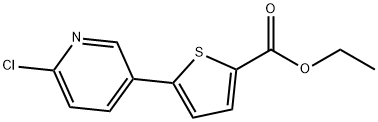 5-(6-Chloro-pyridin-3-yl)-thiophene-2-carboxylic acid ethyl ester 구조식 이미지