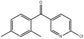 2-Chloro-5-(2,4-dimethylbenzoyl)pyridine 구조식 이미지