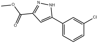 Methyl 3-(3-chlorophenyl)-1H-pyrazole-5-carboxylate 구조식 이미지