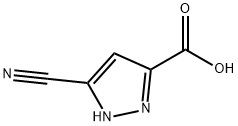 3-cyano-1H-pyrazole-5-carboxylic acid Structure