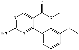 메틸2-아미노-4-(3-메톡시페닐)피리미딘-5-카르복실레이트 구조식 이미지