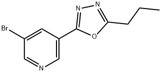 2-(5-Bromopyridin-3-yl)-5-propyl-1,3,4-oxadiazole 구조식 이미지