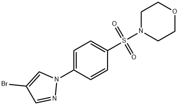4-(4-브로모피라졸-1-일)-1-(모르폴리노술포닐)벤젠 구조식 이미지