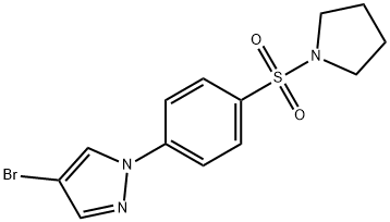 4-브로모-1-(4-피롤리디노술포닐페닐)피라졸 구조식 이미지