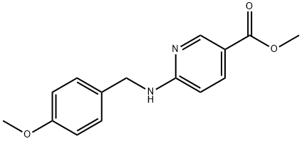 메틸2-(4-메톡시벤질아미노)피리딘-5-카르복실레이트 구조식 이미지