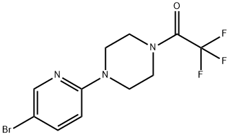 1-(4-(5-Bromopyridin-2-yl)piperazin-1-yl)-2,2,2-trifluoroethanone 구조식 이미지