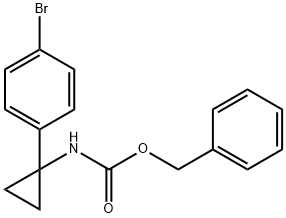 벤질1-(4-브로모페닐)사이클로프로필카바메이트 구조식 이미지