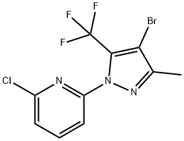 4-Bromo-3-methyl-5-(trifluoromethyl)-1-(6-chloropyridin-2-yl)pyrazole Structure