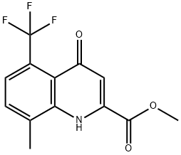 메틸8-메틸-4-히드록시-5-트리플루오로메틸퀴놀린-2-카르복실레이트 구조식 이미지