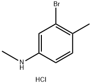 3-브로모-N,4-디메틸아닐린,HCl 구조식 이미지