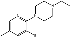 1-(3-Bromo-5-methylpyridin-2-yl)-4-ethylpiperazine 구조식 이미지
