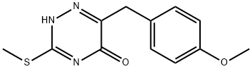 6-(4-METHOXYBENZYL)-3-(METHYLTHIO)-1,2,4-TRIAZIN-5(4H)-ONE 구조식 이미지