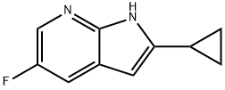 1H-Pyrrolo[2,3-b]pyridine, 2-cyclopropyl-5-fluoro- Structure