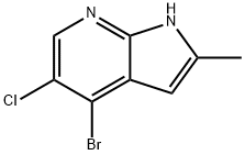 1H-Pyrrolo[2,3-b]pyridine, 4-broMo-5-chloro-2-Methyl- Structure