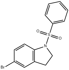 5-bromo-1-(phenylsulfonyl)indoline 구조식 이미지