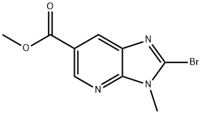 Methyl 2-broMo-3-Methyl-3H-iMidazo[4,5-b]pyridin-6-carboxylate 구조식 이미지