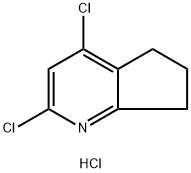 2,4-디클로로-6,7-디히드로-5H-시클로펜타[b]피리딘HCl 구조식 이미지