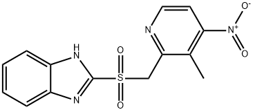 1H-BenziMidazole, 2-[[(3-Methyl-4-nitro-2-pyridinyl)Methyl]sulfonyl]- Structure