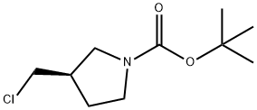 (R)-tert-부틸3-(클로로메틸)피롤리딘-1-카르복실레이트 구조식 이미지