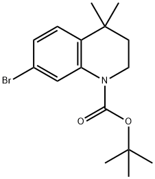 tert-butyl 7-broMo-4,4-diMethyl-3,4-dihydroquinoline-1(2H)-carboxylate Structure