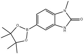 1-Methyl-5-(4,4,5,5-tetraMethyl-1,3,2-dioxaborolan-2-yl)-1H-benzo[d]iMidazol-2(3H)-one 구조식 이미지