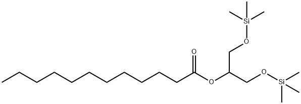 Dodecanoic acid 2-[(trimethylsilyl)oxy]-1-[[(trimethylsilyl)oxy]methyl]ethyl ester Structure