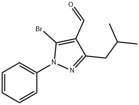 5-broMo-3-isobutyl-1-phenyl-1H-pyrazole-4-carbaldehyde 구조식 이미지