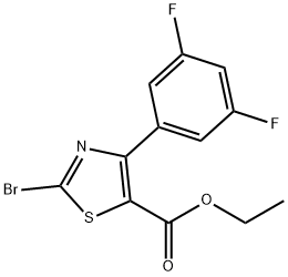 5-티아졸카르복실산,2-broMo-4-(3,5-디플루오로페닐)-,에틸에스테르 구조식 이미지