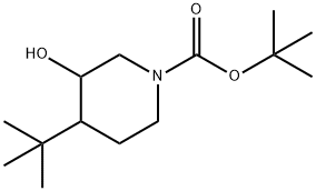 TERT-부틸4-TERT-BUTYL-3-HYDROXYPIPERIDINE-1-CARBOXYLATE 구조식 이미지