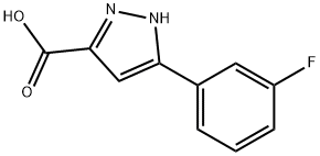 3-(3-Fluorophenyl)-1H-pyrazole-5-carboxylicacid 구조식 이미지