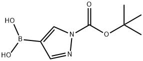 1-Boc-1H-pyrazole-4-boronic acid 구조식 이미지