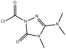 1H-1,2,4-Triazole-1-carbonyl chloride, 3-(dimethylamino)-4,5-dihydro-4-methyl-5-oxo- (9CI) Structure