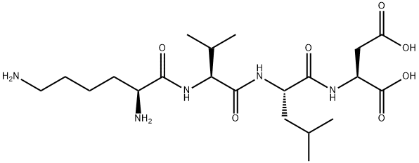 lysyl-valyl-leucyl-aspartic acid Structure