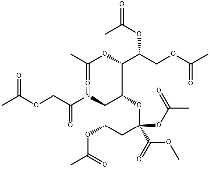 2,4,7,8,9-Pentaacetyl-D-N-acetylglycolylneuraminic Acid Methyl Ester Structure