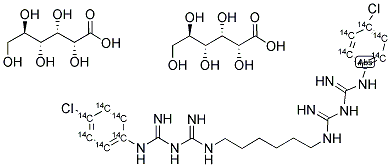 CHLORHEXIDINE-RING-UL-14C DIGLUCONATE Structure