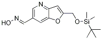 (E)-2-((tert-부틸디메틸실릴옥시)메틸)-푸로[3,2-b]피리딘-6-카브알데히드옥심 구조식 이미지