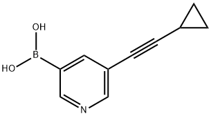 5-(시클로프로필에티닐)피리딘-3-일보론산 구조식 이미지