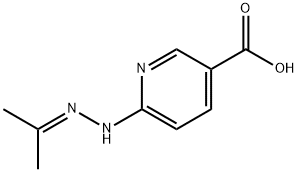 3-Pyridinecarboxylic acid, 6-[2-(1-methylethylidene)hydrazinyl]- Structure