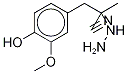 2-히드라지노-α-(4-히드록시-3-메톡시벤질)프로피오니트릴-d5 구조식 이미지