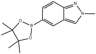 2-Methylindazole-5-boronic acid pinacol ester 구조식 이미지